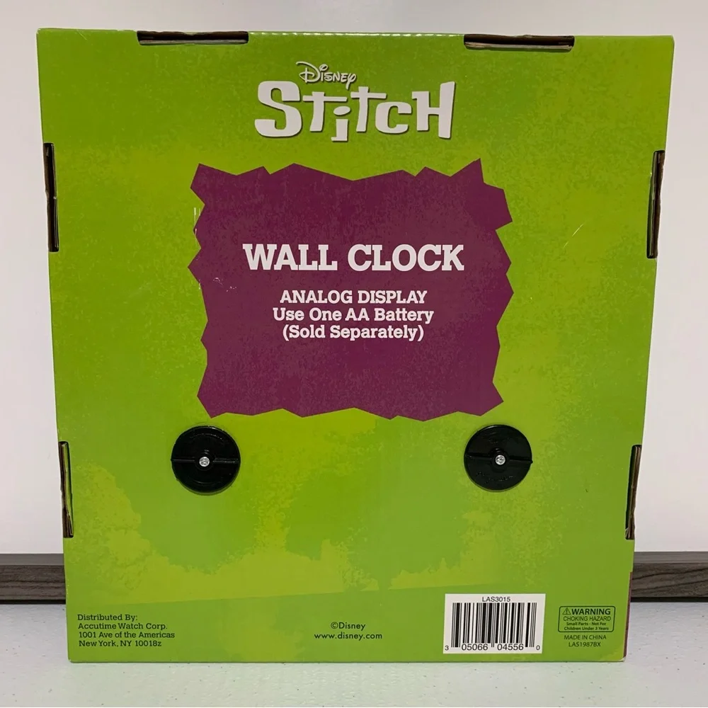 Disney Stitch Analog Wall Clock-NIB